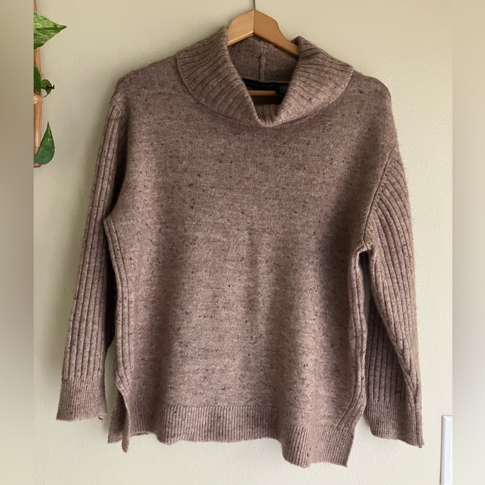 Preswick & Moore Woman’s Cozy Wool/Acrylic Pull Over Sweater Neutral Size 1X